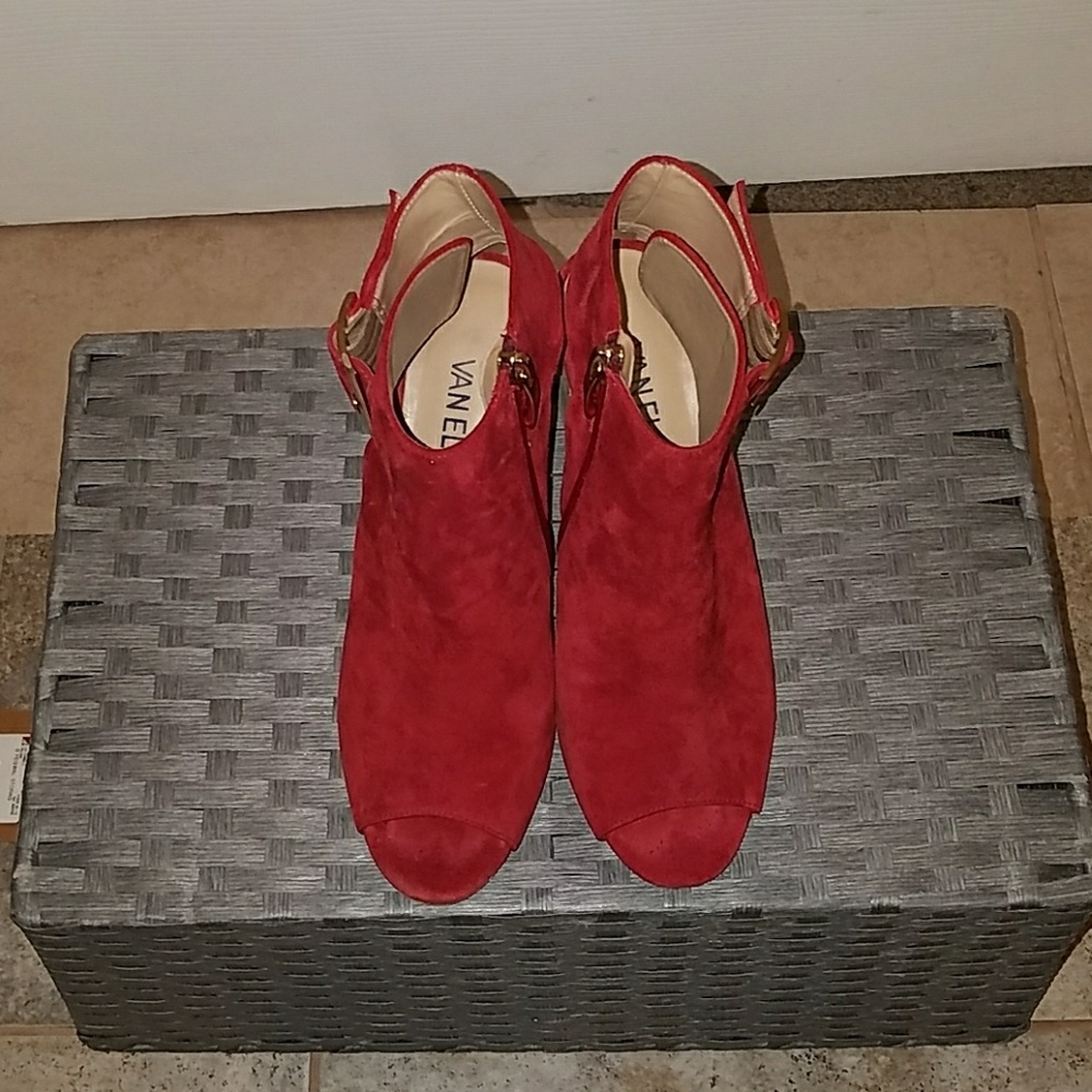 Slingback open toe suede sandal